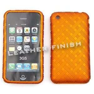 Apple iPhone 3G/3GS   Honey Burn Orange, Leather Finish  Hard Case 