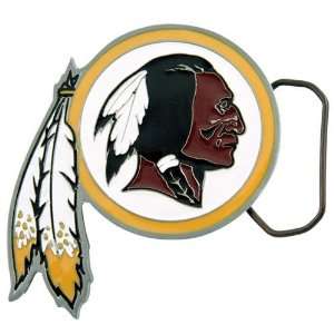 Washington Redskins Pewter Team Logo Belt Buckle:  Sports 