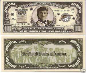 Jesse James $100,000 Dollar Novelty Bills  