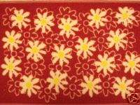 PINK MAT WHITE FLOWERS EGYPT PINK RUG FLOWER THROW RUGS  