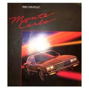  1985 CHEVROLET MONTE CARLO Sales Brochure Book Automotive