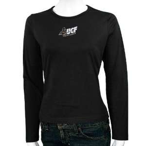  UCF Knights Black Ladies Team Logo Long Sleeve T shirt 