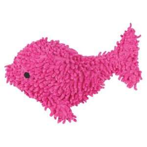   Inch Whales and Tails Fabric Plush Dog Toy, Whale, Pink