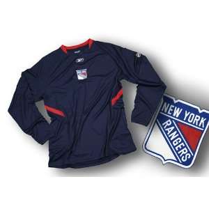 New York Rangers Mens NHL Long Sleeve PERFORMANCE Shirt, Tee, Navy 