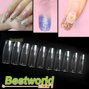 500 Clear French Acrylic False Artificial Nail Art Tips  
