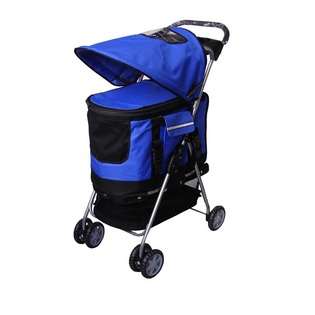 BestPet Blue Ultimate 4 In 1 Pet Stroller/Carrier/CarSeat at 