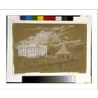 Library Images Historic Print (M): Flag raising at the White House, 16 