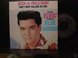 ELVIS PRESLEY Rock A Hula Baby 45 cardstock pic sleeve  
