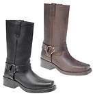 COWBOY BOOTS GLOSSY ITALIAN LEATHER MENS UK 8 42 BROWN POINTED & STACK 