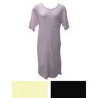 Revelations Pack of 3 Short Sleeve Solid Color Cotton Nightgowns Plus 