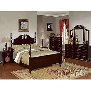  Acme Furniture Savannah II Post Dark Cherry Finish Bedroom 