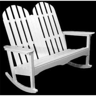   Furniture Recycled Plastic Adirondack Double Rocking Chair at 