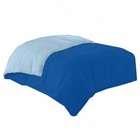 simple luxury down alternative reversible medium comforter in blue 