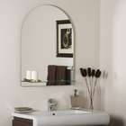 Decor Wonderland Roland Frameless Bathroom Wall Mirror with Shelf