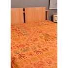 RajRang Cotton Bedspread Bed Sheet Adorn with Floral Silk Thread 