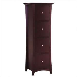  8741 Series Four Drawer File Cabinet in Espresso: Office 