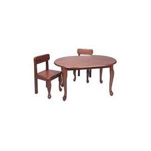    GiftMark Oval Queen Anne Table and Chair Set: Home & Kitchen