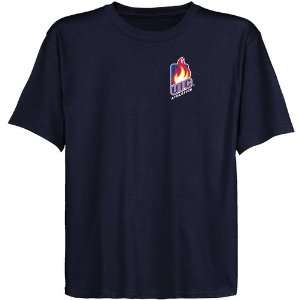 UIC Flames Youth Navy Blue Athletics Chest Hit Logo T shirt:  