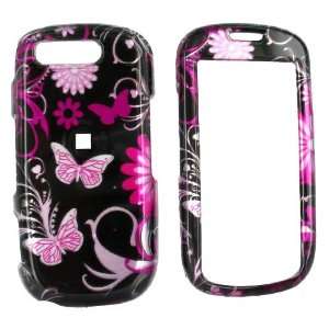  For Samsung Highlight Hard Case Floral Butterfly Black 