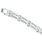 CleverEve 8.5 Mens double row stainless steel and cable bracelet.