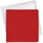   Blank Red Glossy Cards with Envelopes   5 cards & envelopes per pack