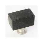 QMI Square Cabinet Knob   Finish Black Galaxy Granite