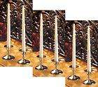   flameless LED taper Christmas holiday candles holders candlesticks