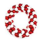   & White Candy Cane Theme Shatterproof Christmas Ball Ornament Wreath