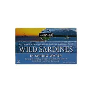  Wild Planet Wild Sardines in Spring Water    4.375 oz 