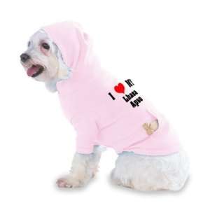  I Love/Heart Lhasa Apso Hooded (Hoody) T Shirt with pocket 