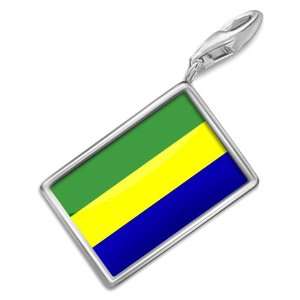FotoCharms Gabon Flag   Charm with Lobster Clasp For Charms Bracelet 