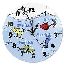 Trend Lab Dr. Seuss One Fish Two Fish Wall Clock   Trend Lab   Babies 