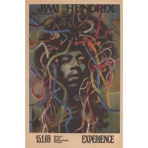 Jimi Hendrix   Concert Poster (1969) Beethovensaal Stuttgart, Germany 