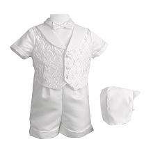   Christening Short Set with Hat (0 3 Months)   Haddad   Babies R Us