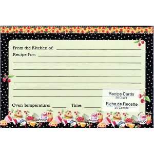   & Polka Dots Set of 20 4 x 6 Recipe Cards: Kitchen & Dining