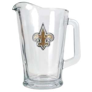  New Orleans Saints 60oz Glass Pitcher   Primary Logo 