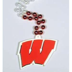  2 Wisconsin Badgers Mardi Gras Bead Necklaces *Sale 