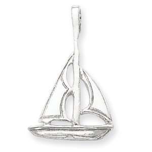  Sterling Silver Sailboat Charm: Vishal Jewelry: Jewelry