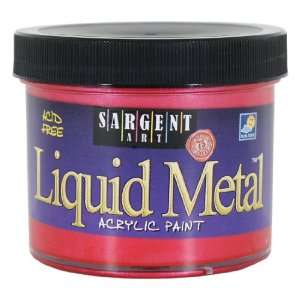   22 1220 4 Ounce Liquid Metal Acrylic Paint, Red: Arts, Crafts & Sewing