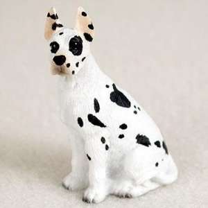  Great Dane Miniature Dog Figurine   Harlequin