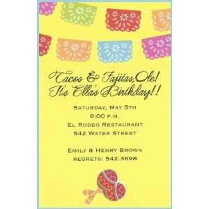 Mexican Banner, Custom Personalized Fiestas Invitation, by 