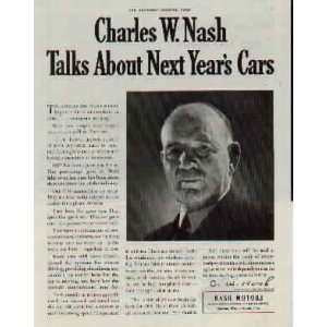  Charles W. Nash Talks About Next Years Cars . 1937 Nash 
