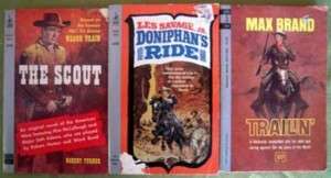 Vintage Pocket Books Western Lot 3 Max Brand Trailin  