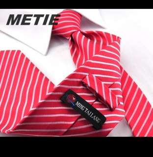 Mens silk tie NeckTies set cufflinks hanky stripe A++++  