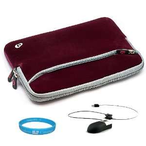  Burgandy Microfiber Protective Sleeve Cover Carrying Case 