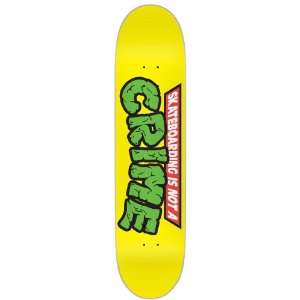  SKATEBOARDING IS NOT A CRIME Mutant Yellow Deck Sports 