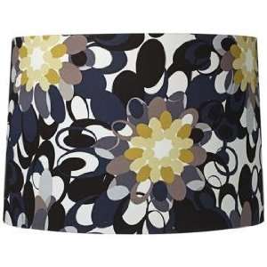 Black and Olive Contemporary Drum Shade 15x16x11 (Spider 