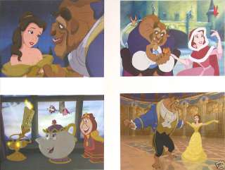  Lithographs BEAUTY AND & THE BEAST MINT  