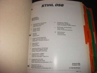 Stihl 056 parts list manual  