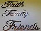 Faith Family Friends Words Metal Wall Art Accents